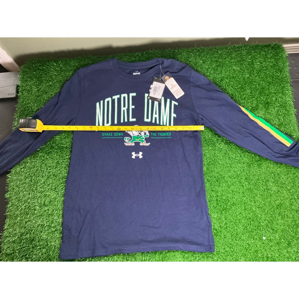 Under Armour Notre Dame Fighting Irish Long Sleeve Shirt Navy Blue Small NWT